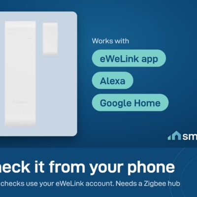 Sonoff SNZB-04PR2 works with the eWeLink app, and with Alexa and Google Home through your eWeLink account and a hub