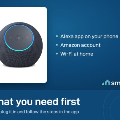 Amazon Echo Dot Max needs the Alexa app on your phone, an Amazon account and Wi-Fi at home