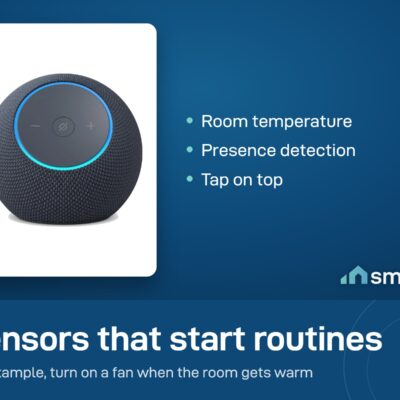 Amazon Echo Dot Max has temperature, presence and tap sensors that can start Alexa routines