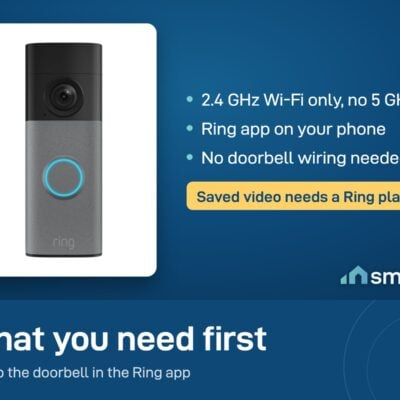 Ring Battery Video Doorbell 2nd Gen needs 2.4 GHz Wi-Fi and the Ring app; saved video needs a Ring plan