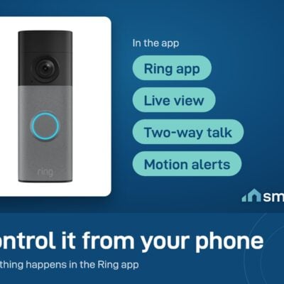 Ring Battery Video Doorbell 2nd Gen is used in the Ring app: live view, two-way talk and motion alerts