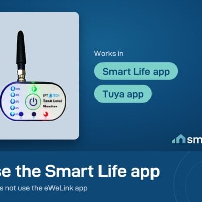 EPT-TECH tank monitor works in the Smart Life and Tuya apps. It does not use eWeLink