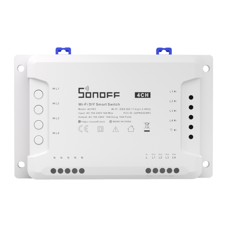Sonoff 4CH Pro R3 4-Channel Wi-Fi + RF Relay Switch (DIN Rail)