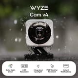 Wyze Cam v4 2.5K Outdoor Wired Security Camera with Night Vision, Spotlight, and Two-Way Audio view 2