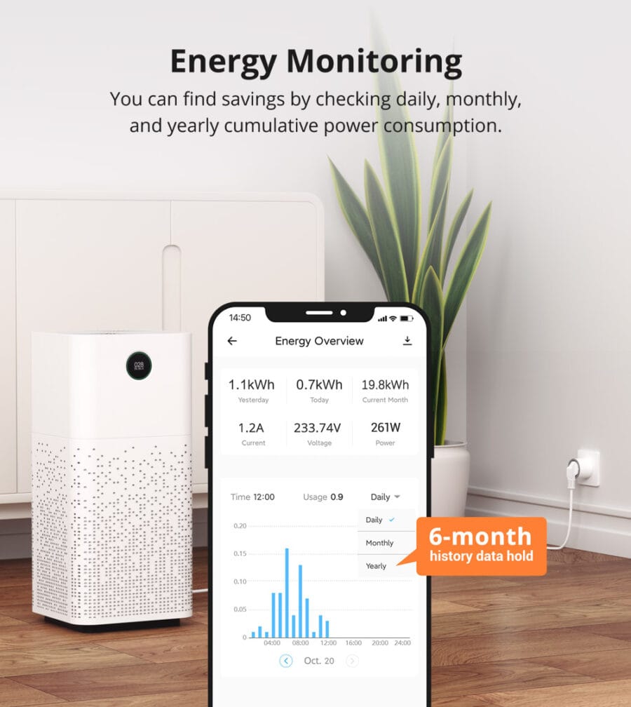 Sonoff S60 Wi-Fi Smart Plug - With Power Monitoring view 7
