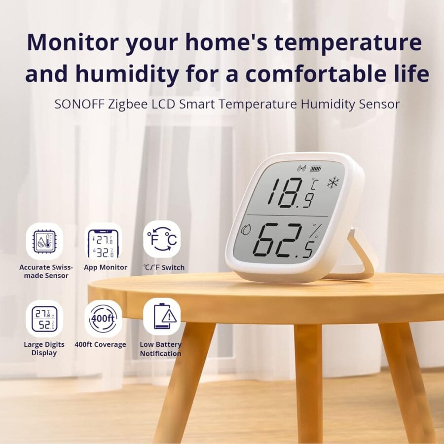 Sonoff ZigBee LCD Temperature Humidity Sensor SNZB-02D view 5