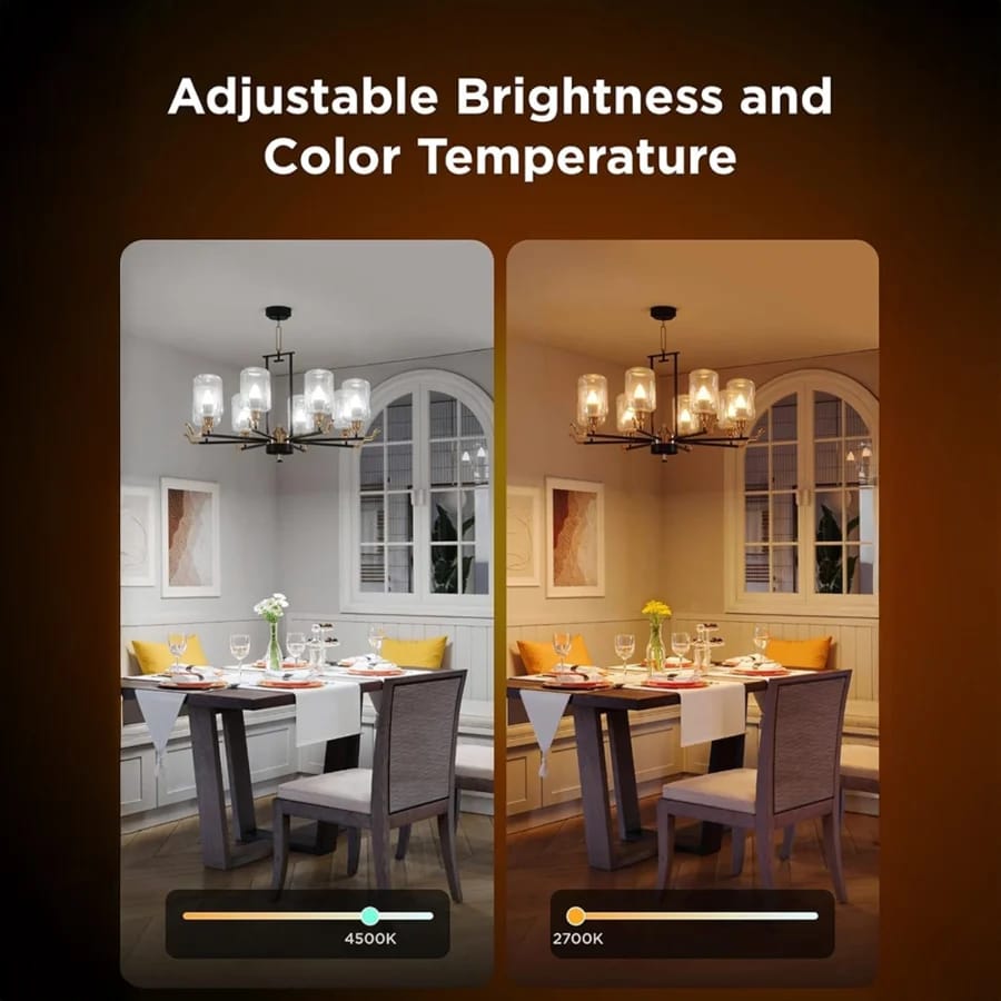Govee H600C E14 Smart Bulb smooth 1-to-100 percent dimming