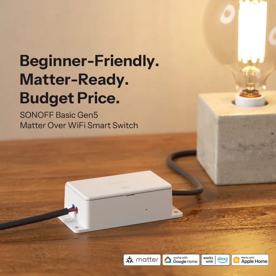 Sonoff BASIC-1GS working with Apple Home, Alexa, and Google Home
