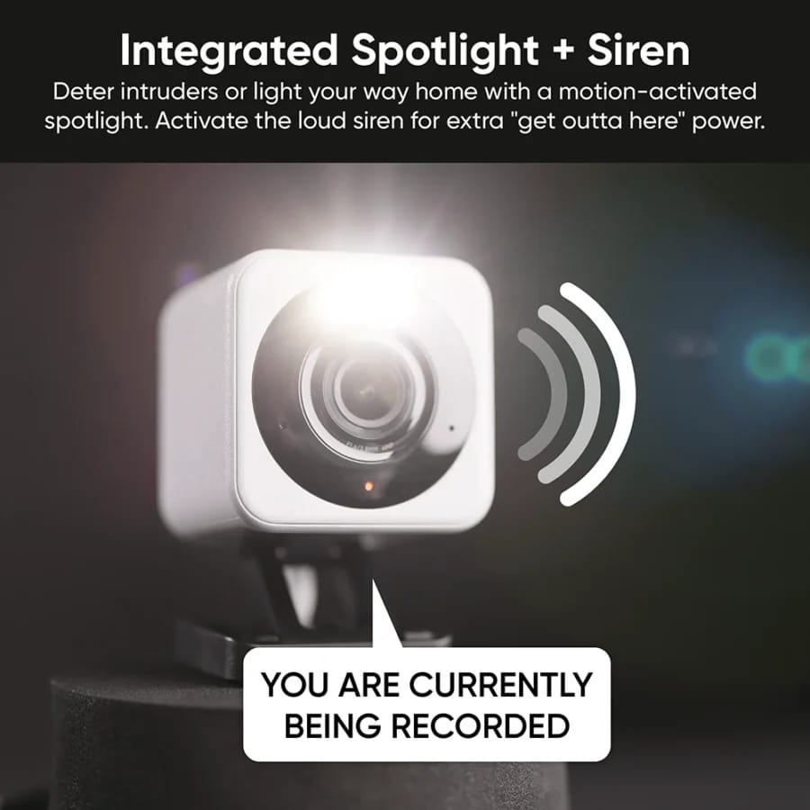 Wyze Cam v4 2.5K Outdoor Wired Security Camera with Night Vision, Spotlight, and Two-Way Audio view 6